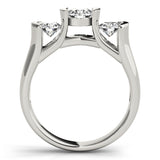 1 CT Round Diamond Three Stone Engagement Ring
