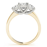 14K Yellow Gold 1.50ctw Square Diamond Engagement Ring