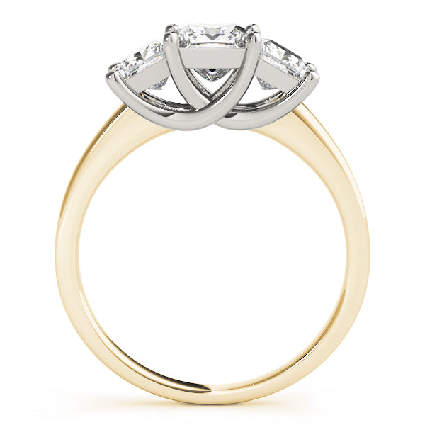 14K Yellow Gold 1.50ctw Square Diamond Engagement Ring
