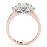 14K Rose Gold Square Diamond Engagement Ring