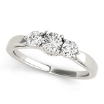 1.26 CT Round Diamond Three-Stone Ring