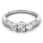1.26 CT Round Diamond Three-Stone Ring