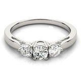 1.26 CT Round Diamond Three-Stone Ring
