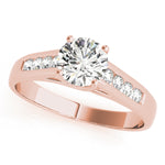 14K Rose Gold 1 ct Diamond Trellis Engagement Ring