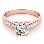 14K Rose Gold 1 ct Diamond Trellis Engagement Ring