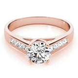 14K Rose Gold 1 ct Diamond Trellis Engagement Ring