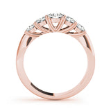 14K Rose Gold Round Diamond Wedding Ring