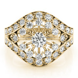 14K Yellow Gold 1 CT Diamond Fashion Ring