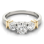 14K Yellow Gold 1 CT Round Diamond Engagement Ring