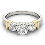 14K Yellow Gold 1 CT Round Diamond Engagement Ring