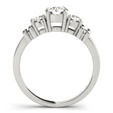 1 Carat Round Diamond Three Stone Ring