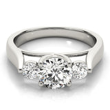 Round Diamond Three-Stone Engagement Ring