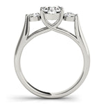 Round Diamond Three-Stone Engagement Ring