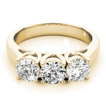 18K Yellow Gold 1 CT Round Diamond Engagement Ring