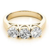 18K Yellow Gold 1 CT Round Diamond Engagement Ring