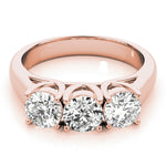 14K Rose Gold 1 CT Round Diamond Engagement Ring