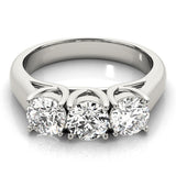 3-Stone Round Diamond Engagement Ring