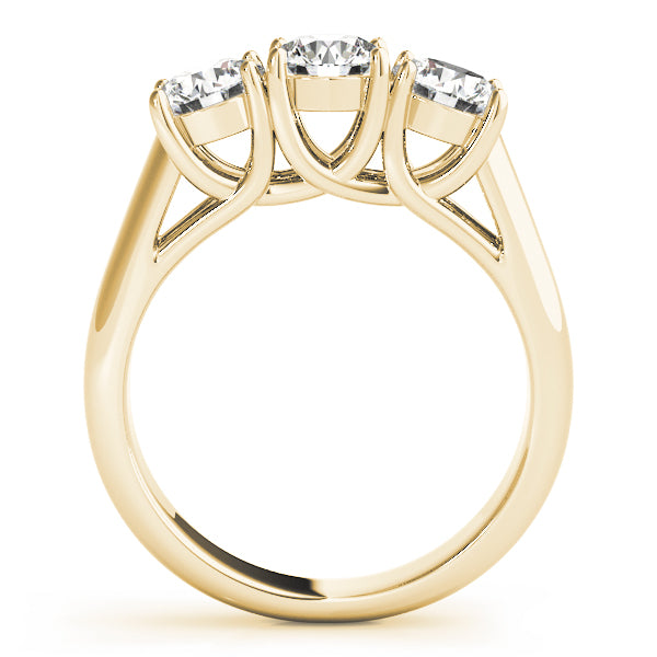18K Yellow Gold 1 CT Round Diamond Engagement Ring