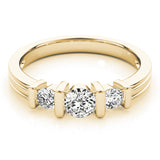 14K Yellow Gold 1 CT Round Diamond Engagement Ring