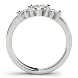 1 CT Round Diamond Three Stone Engagement Ring