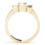 14K Yellow Gold Square Diamond Engagement Ring