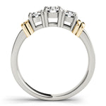 14K Yellow Gold 1 CT Diamond Three-Stone Engagement Ring