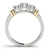 14K Yellow Gold 1 CT Diamond Three-Stone Engagement Ring