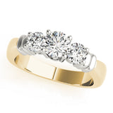 14K Yellow Gold 1 CT Round Diamond Engagement Ring