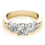 14K Yellow Gold 1 CT Round Diamond Engagement Ring
