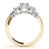 14K Yellow Gold 1 CT Round Diamond Engagement Ring