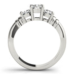 1 CT Round Diamond Three Stone Engagement Ring
