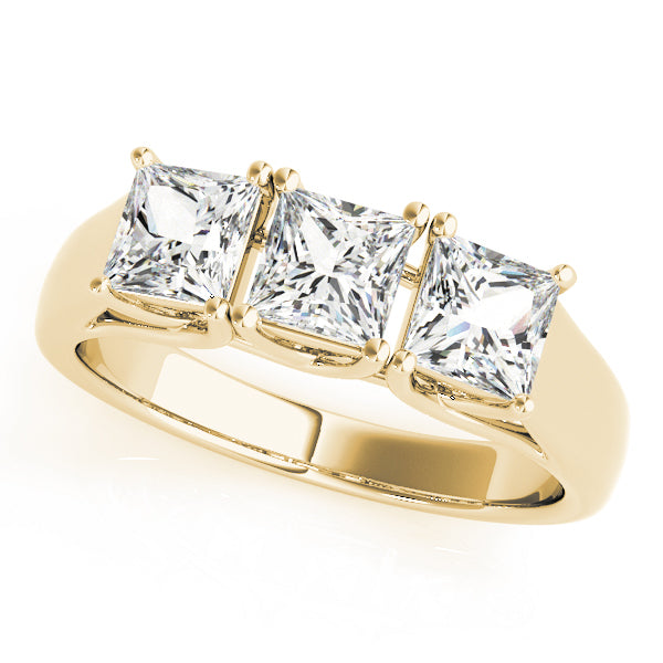 14K Yellow Gold Princess Diamond Engagement Ring