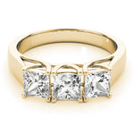 14K Yellow Gold Princess Diamond Engagement Ring
