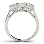 Princess Diamond Three Stone Engagement Ring