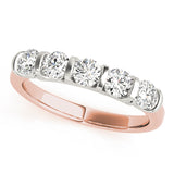 Rose Gold 1 CT Diamond Wedding Band