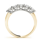18K Yellow Gold 5-Stone Diamond Wedding Ring