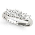 Square Diamond Wedding Ring in Premium Metal