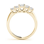 14K Yellow Gold Square Diamond Wedding Band