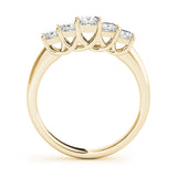 14K Yellow Gold Square Diamond Wedding Band