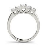 Square Diamond Wedding Ring in Premium Metal