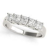 Princess Diamond Multi-Stone Wedding Band