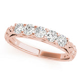 18K Rose Gold Diamond Wedding Ring