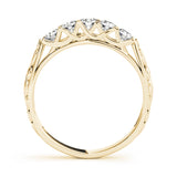 14K Yellow Gold Round Diamond Wedding Ring