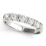 5-Stone Round Diamond Wedding Band