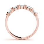 14K Rose Gold 5-Stone Diamond Wedding Ring