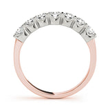 14K Rose Gold Round Diamond Wedding Ring