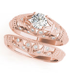 14K Rose Gold Vintage Diamond Engagement Ring