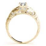 14K Yellow Gold Vintage Diamond Engagement Ring