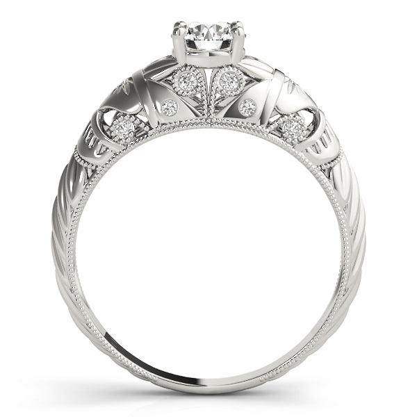 Vintage 0.33ct Round Diamond Engagement Ring