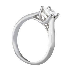 14K White Gold Diamond Engagement Ring | Trellis
